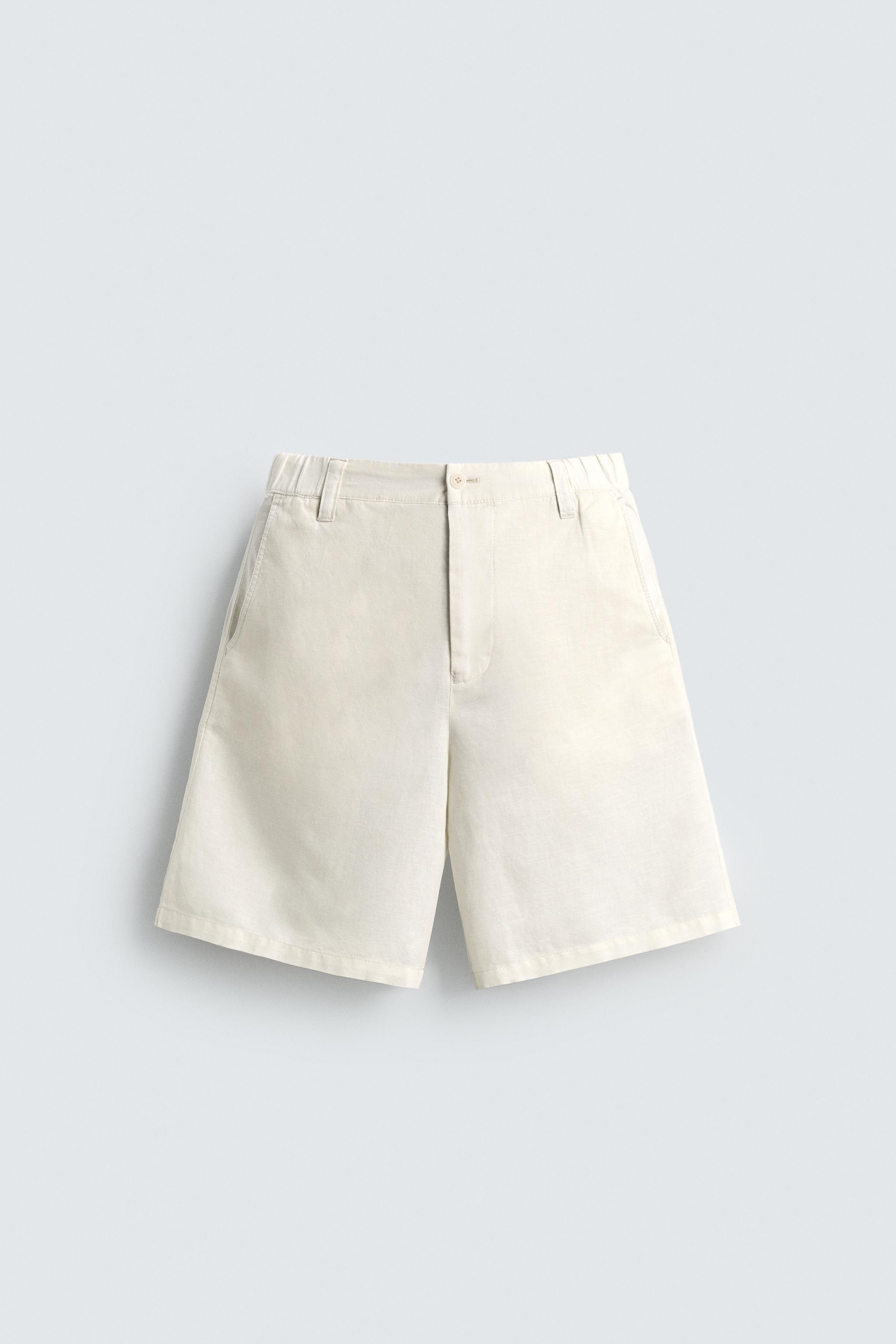 REGULAR FIT HEMP-COTTON SHORTS